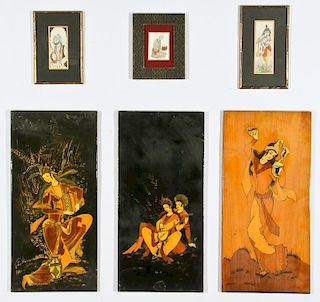 6 Indian School Figural Works