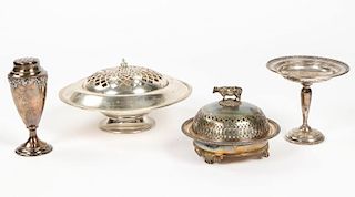4 Silver and Silverplated Tablewares