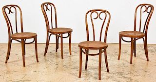 Set of 4 Thonet No. 16  Sweetheart Style Chairs