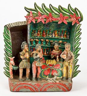 Vintage Ocumicho Concessions Stand Figural Group