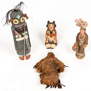 4 Native American Figures