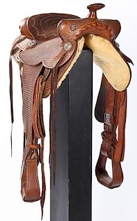 Custom Tooled Leather Western Saddle