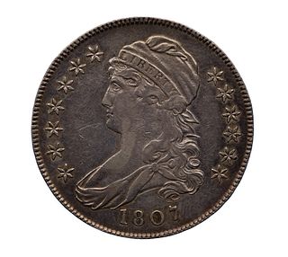 1807 'Small Stars' Draped Bust Half Dollar 50c XF