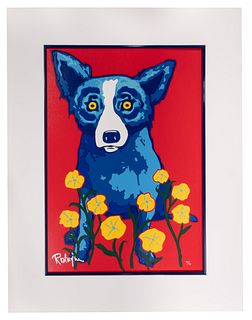 George Rodrigue (American, 1944-2013) 'See How My Garden Grows' Lithograph