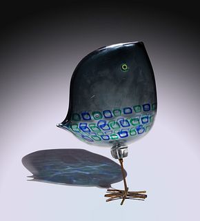 Attributed to Alessandro Piannon (Italian, 1930-1984) 'Pulcini' Glass Bird