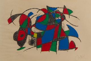 Joan Miro (Spanish, 1893-1983) Plate IV from 'Lithographs II'