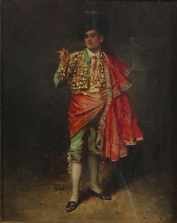 Percy Moran (American, 1862-1935) 'Toreador' Oil on Canvas