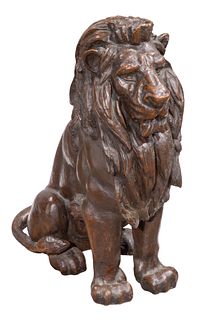 Patinated Bronze Lion