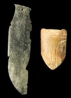 2 Archaic Chinese Jade Artifacts
