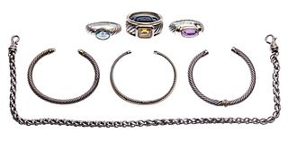 David Yurman Gold and Sterling Silver Jewelry Assortment