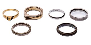 Platinum, 14k Gold and Sterling Silver Ring Assortment
