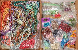 Gemstone Necklace and Bead Assortment