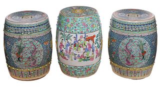 Chinese Qing Dynasty Porcelain Garden Stools