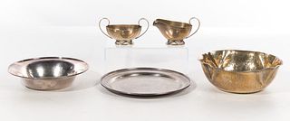 Sterling Silver Hammered Tableware Assortment