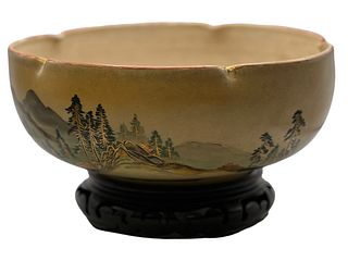 Japanese Satsuma Bowl, Marks Meji Period