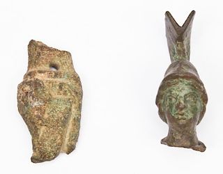 2 Roman Bronze Finials