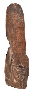 Japanese Cypress Wood Fragment of a Statue's Arm