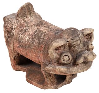 Chinese Pottery Boar Figure