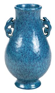 Chinese Robin's Egg Blue Glazed Porcelain Miniature Vase