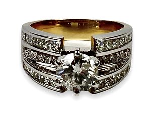 1.15CT Diamond & 14K Gold Engagement Ring