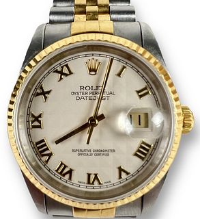 Rolex 14K & Stainless Pyramid Face Datejust