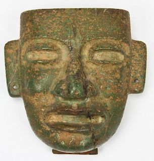 Pre Columbian Olmec Jade Mask