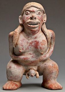 Pre Columbian Jalisco Earthenware Maternal Figure