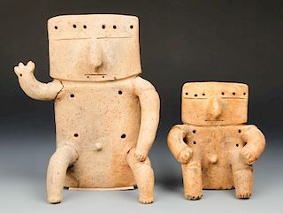 2 Pre Columbian Quimbaya Figures