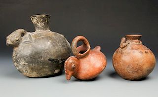 3 Pre Columbian Vessels