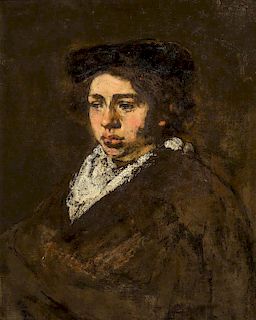 Follower of Rembrandt van Rijn, (Dutch, 1609-1669), Portrait of a Young Man