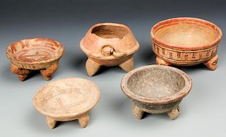 5 Pre Columbian Cavernas Culture Vessels