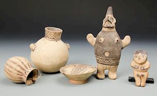 5 Pre Columbian Chancay Culture Artifacts
