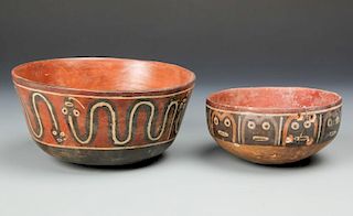 2 Pre Columbian Epigonal Tiahuanaco Bowls