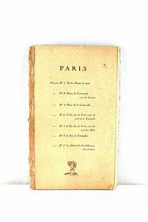 7 landscape Paris Photogravures, rotogravures, signed, staple bound.
