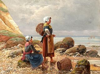 Emile Godchaux, (French, 1860-1938), Fisherwomen