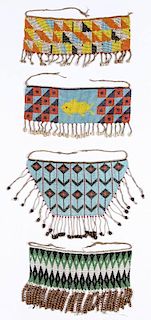 4 Old African Beaded Cache Sexe Aprons