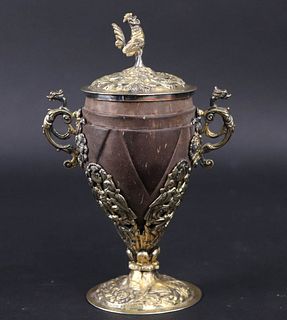 South American Silver-Gilt Mounted Chocolate Cup
