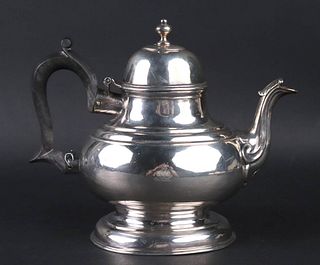 Queen Anne Silver Oval Teapot