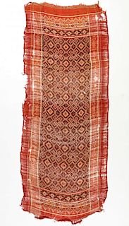 Rare Patola Double Ikat Silk Trade Cloth, 18/19th C.