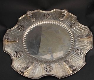 Ornate 84 Russian Sterling Silver Tray