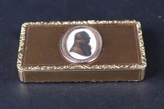 John Miers Portrait Miniature Mourning Gold Box