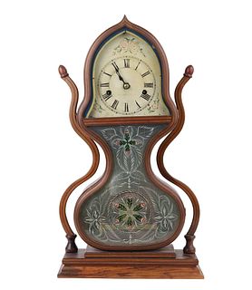 J.C. Brown Walnut "Acorn" Mantel Clock