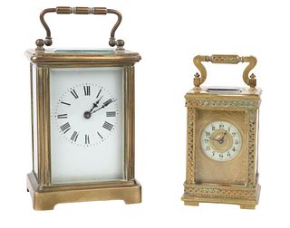 French Brass Small Carriage Clock