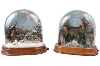 Automaton of Skaters Under a Glass Dome