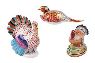 Herend Turkey and Limoges Turkey-Form Box