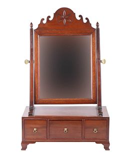 Late Chippendale Mahogany Dressing Mirror