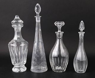 Two Baccarat Colorless Crystal Decanters