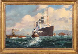 Frederick Hoertz, Oil on Canvas, Passenger Ship