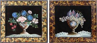 Suzy Bartolini, Two Reverse Glass Paintings