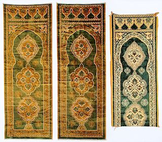 3 Old Islamic Prayer Textile Panels